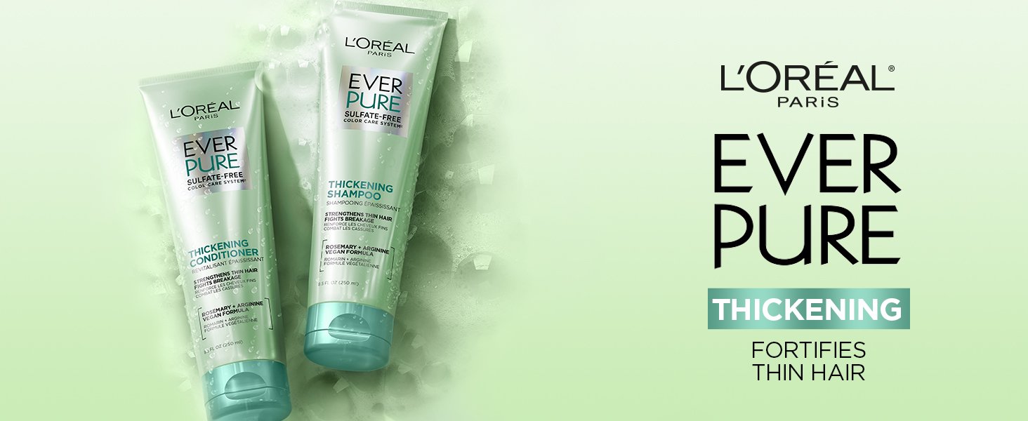 L'Oréal Paris EverPure Sulfate-Free Thickening Shampoo and Conditioner, Education Module Content Model